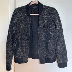 J. Crew Tweed Bomber Jacket